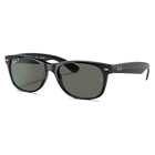 New Wayfarer Classic Polished Black, Green Lenses Side