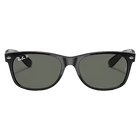 New Wayfarer Classic Polished Black, Green Lenses Front