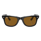 Ray-Ban Original Wayfarer Classic Brown Lenses, Polished Black On Transparent Frame