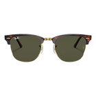 Ray-Ban Clubmaster Classic Green Lenses, Polished Tortoise On Gold Frame