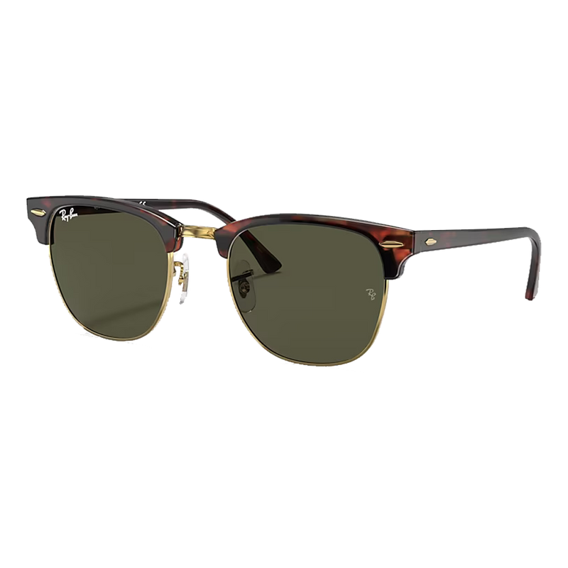 Ray Ban Clubmaster Classic Green Lenses Polished Tortoise On Gold Fra Sand n Surf