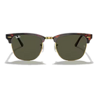 Clubmaster Classic Polished Tortoise On Gold, G-15 Green Lenses Front