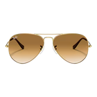 Aviator Gradient Polished Arista Gold,  Light Brown Lenses Front