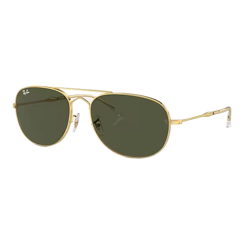 Bain Bridge Polished Arista Gold, Green Lenses Side