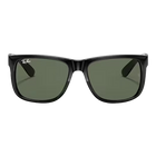 Justin Classic Polished Black, Dark Green Lenses Front