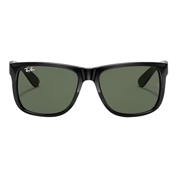 Justin Classic Polished Black, Dark Green Lenses Front