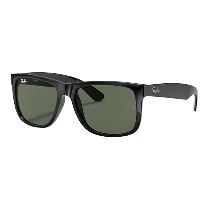 Justin Classic Polished Black, Dark Green Lenses Side