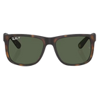 Justin Classic Matte Havana, Dark Green Lenses Front