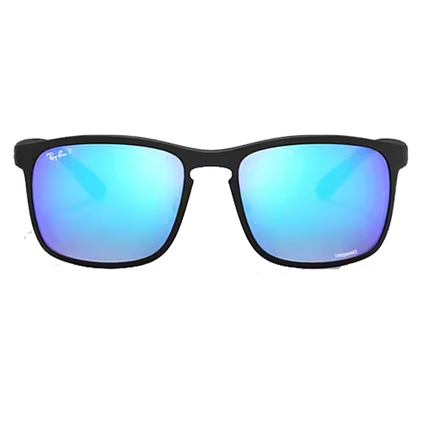 RB4264 Matte Black, Blue Chromance Lenses Front