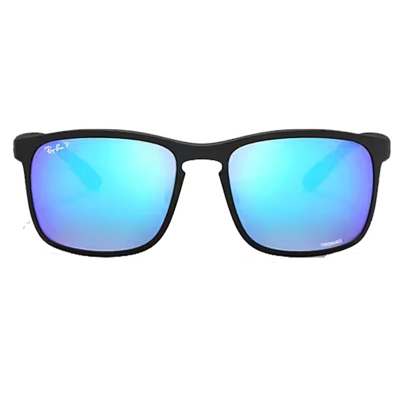 RB4264 Matte Black, Blue Chromance Lenses Front