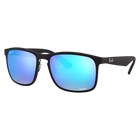 RB4264 Matte Black, Blue Chromance Lenses Side