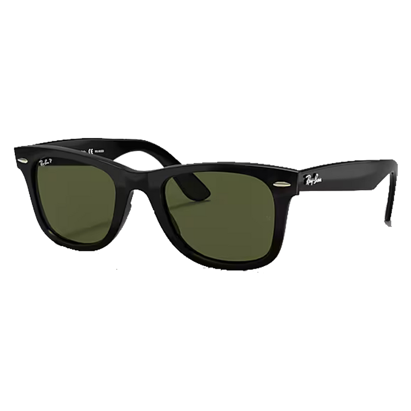 Wayfarer Ease Polished Black, G-15 Green Lenses Side