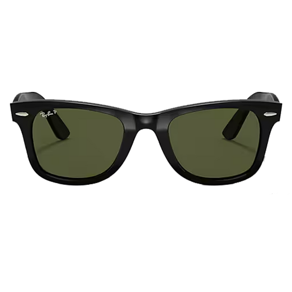 Wayfarer Ease Polished Black, G-15 Green Lenses Front