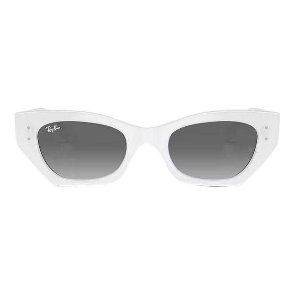 Ray-Ban Zena Bio-based Grey Lenses, Polished White Snow Frame