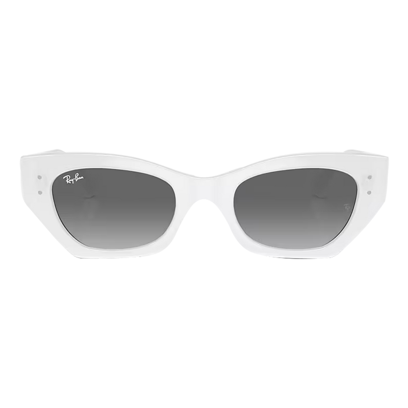 Ray-Ban Zena Bio-based Grey Lenses, Polished White Snow Frame