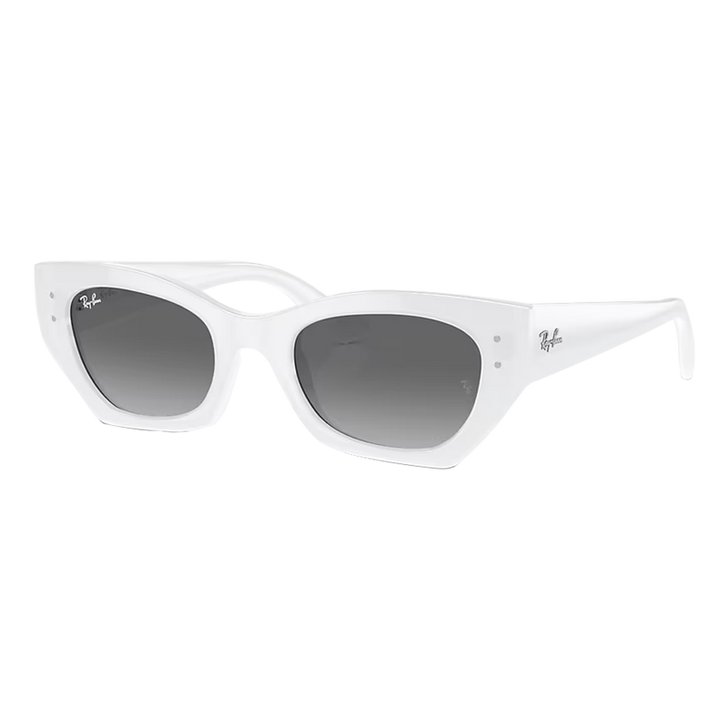 Ray-Ban Zena Bio-based Grey Lenses, Polished White Snow Frame