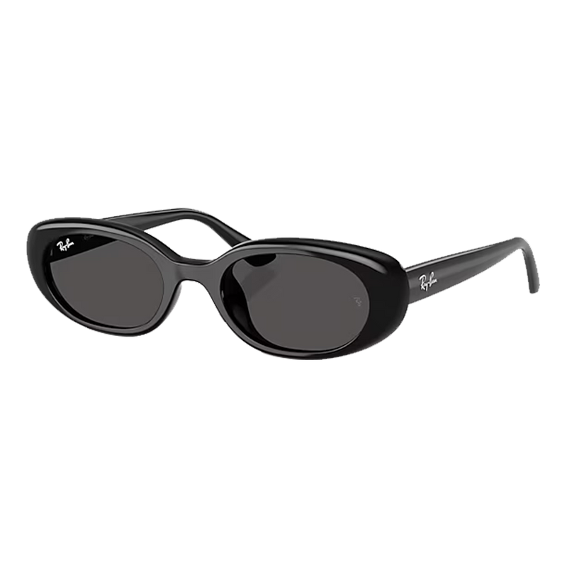 RB4441D Bio-Based Polished Black, Dark Grey Lenses Side