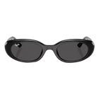 RB4441D Bio-Based Polished Black, Dark Grey Lenses Front