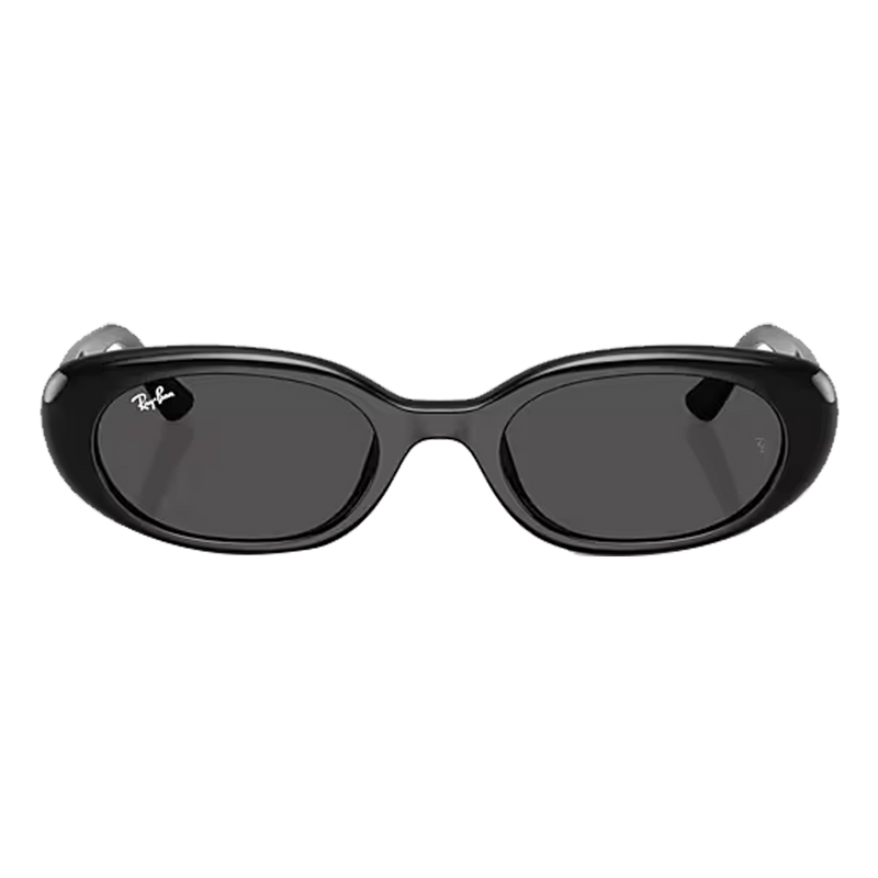 RB4441D Bio-Based Polished Black, Dark Grey Lenses Front