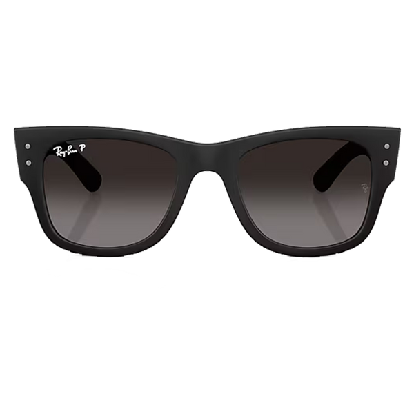 Mega Wayfarer Liteforce Matte Sand Black, Grey Gradient Polar Lenses Front