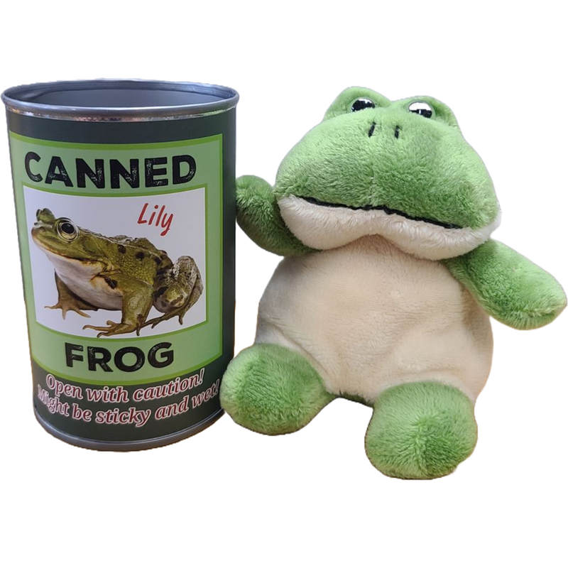 Lily the Canned Frog Stuffed Animal Plush