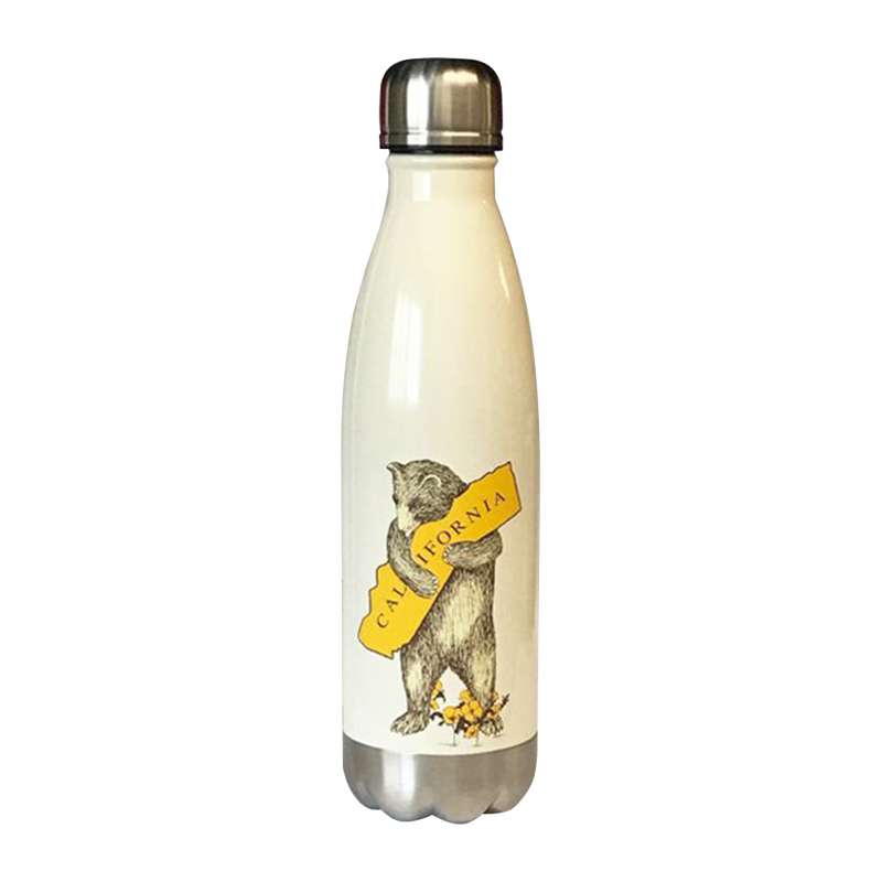 CA Bear Hug Stainless Steel Water Bottle- Antique White