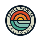 Sticker Pack Santa Monica California Coastal GE - Radial Wave