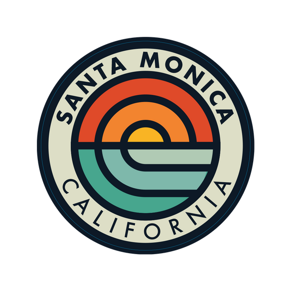 Sticker Pack Santa Monica California Coastal GE - Radial Wave