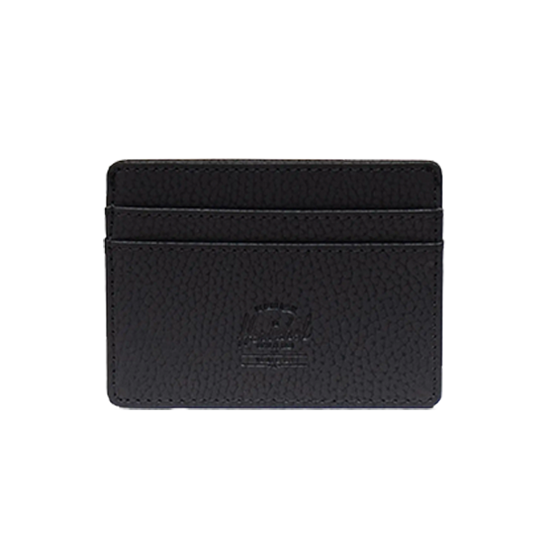 Herschel Charlie Cardholder Wallet Vegan Leather Black Front