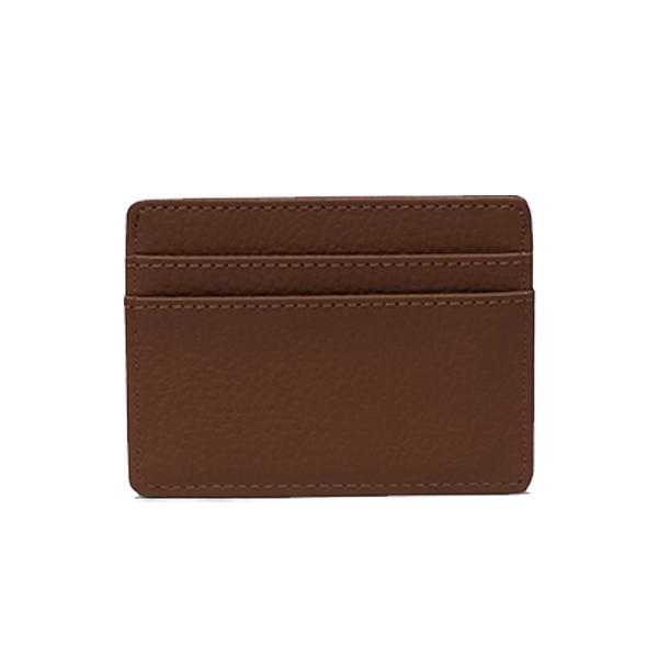 Herschel Charlie Cardholder Wallet Vegan Leather Saddle Brown back