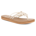 Sanük Yoga Sandy II Women's Memory Foam Flip Flops - Tan/White