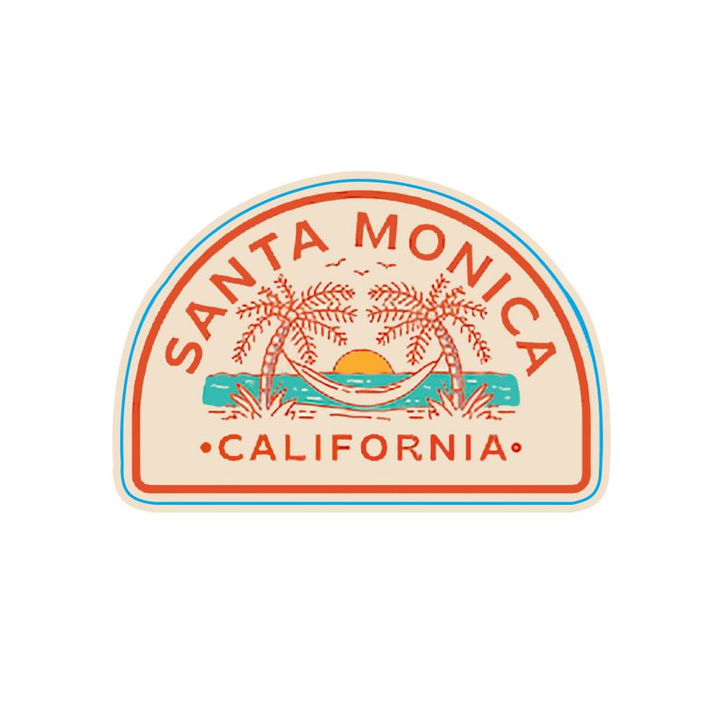 Sticker Pack Santa Monica California Coastal Hammock Beach