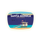 Sticker Pack Santa Monica California Clean NP