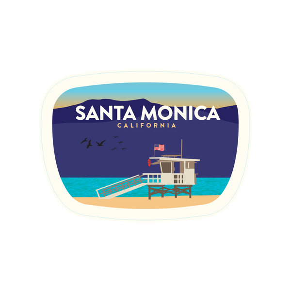 Sticker Pack Santa Monica California Clean NP