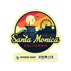 Sticker Pack Santa Monica California Pier Scene