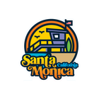 Sticker Pack Santa Monica California Bright Text