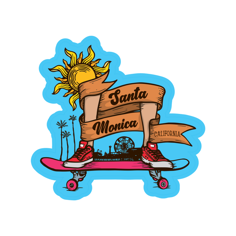 Sticker Pack Santa Monica Skateboard Sun