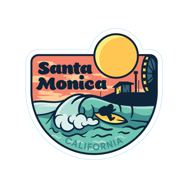 Sticker Pack Santa Monica Surf Pier