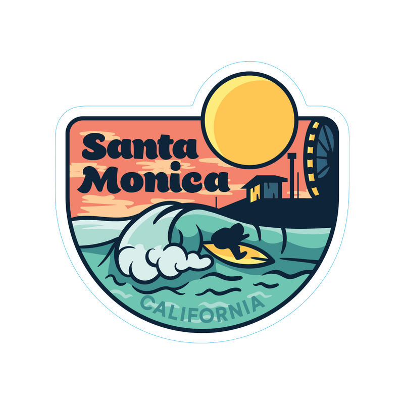 Sticker Pack Santa Monica Surf Pier