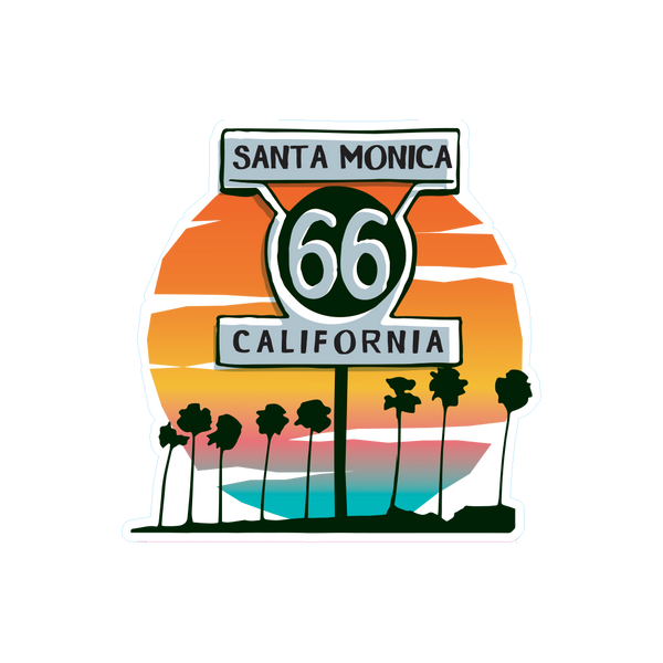 Sticker Pack Santa Monica Monica Route 66