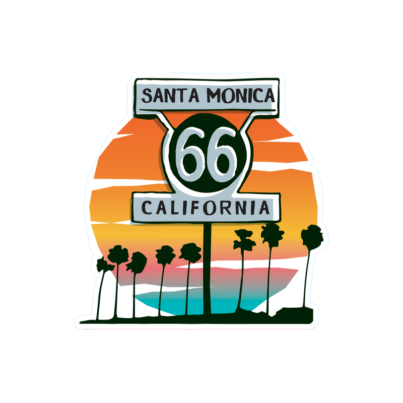 Sticker Pack Santa Monica Monica Route 66