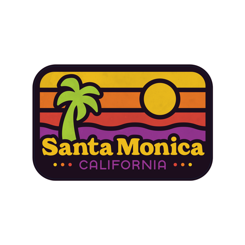 Sticker Pack Santa Monica California Hat Patch