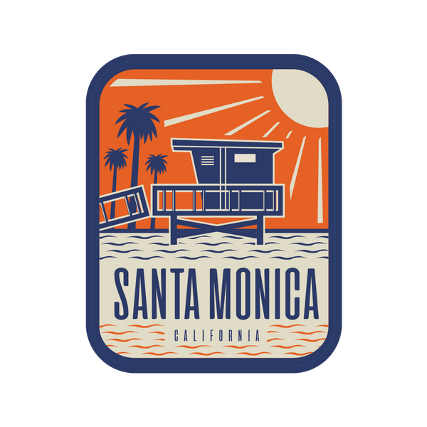 Sticker Pack Santa Monica California Coastal Creamsicle