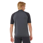 Rip Curl Shock UPF50 Short Sleeve Rash Ves - Black Marle (Back)