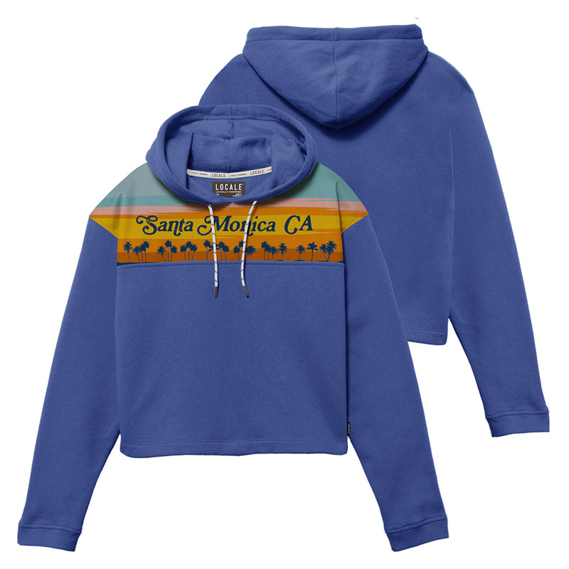 Santa Monica Serene Skylines Icon Boxy Women's Hoodie