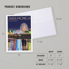 Santa Monica California Pier at Night Notecard