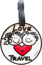 Love To Travel Luggage Tag Front