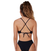 Salty Crew Tandem Reversible Black/White Bikini Top