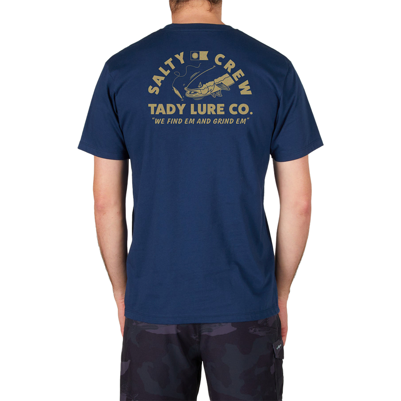 Salty Crew Tady Navy Short Sleeve Standard Pocket Tee Back