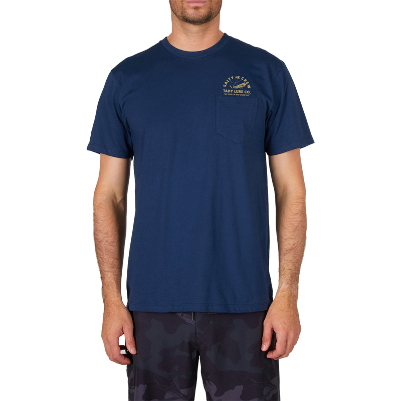 Salty Crew Tady Navy Short Sleeve Standard Pocket Tee Front